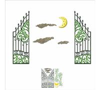 XMZZMX Hollow Door Moon Clouds Metal Cutting Dies for Card Making, Paper Embossing Die Cuts Kit Templates, Storage Pockets Supplies, Photo Frame Album DIY Scrapbooking Stencils Sets
