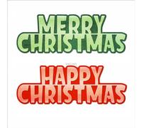 XMZZMX Merry Christmas Greetings Metal Cutting Dies for Card Making, Paper Embossing Die-Cuts Kit Storage Pockets Supplies, Scrapbooking Stencils