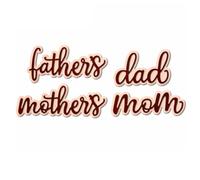 XMZZMX Mother's Day Father's Words Metal Cutting Dies for Card Making, Paper Embossing Die Cuts Kit Templates, Storage Pockets Supplies, Photo Frame Album DIY Scrapbooking Stencils Sets