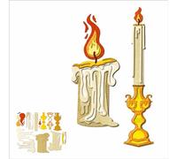 XMZZMX Patchwork Candle Candlestick Metal Cutting Dies for Card Making, Paper Embossing Die Cuts Kit Templates, Storage Pockets Supplies, Photo Frame Album DIY Scrapbooking Stencils Sets