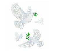 XMZZMX Peace Dove Birds Pigeon Die Cuts for Card Making, Paper Embossing Metal Cutting Dies Kit Templates, Storage Pockets Supplies, Photo Frame Album DIY Scrapbooking Stencils Sets