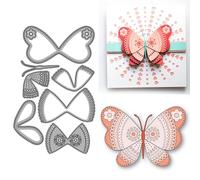 XMZZMX Splicing Openwork Lace Butterfly Metal Cutting Dies for Card Making, Paper Embossing Die Cuts Kit Templates Supplies, Photo Frame Album DIY Scrapbooking Stencils Sets