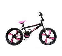 XN 6-18 Kids Freestyle BMX 18" MAG Wheel - Black/Pink in Black XN Black