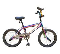 XN Beast Neo-Chrome 18" Kids Freestyle BMX Bike, Single Speed - Jet Fuel Oil Slick Finish