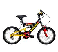 XN Revenge Boys Full Suspension Mountain Bike 16in Wheel - Black/Yellow/Red