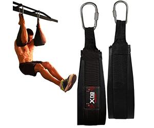 XN8 AB Slings Straps for Abdominal Muscle Building, Arm Padding, Hanging Ab Straps for Core Strength Training, Steel D-Rings Safe Lock Door Hang - Ab Support Workouts - Gym Equipment