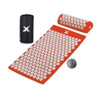 Xn8 Acupressure Mat and Pillow Set - Shakti Acupuncture Reflexology Mat for Relaxation, Recovery, Pain Relief, Stress Reduction, Yoga, Massage, & Muscle Therapy - Portable with Carrying Bag & Strap