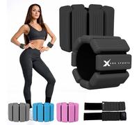 Xn8 Adjustable Ankle Weights 0.25, 0.5kg Pairs - Silicone Wrist & Ankle Weights for Walking, Running, Yoga, Pilates, Gym and Home Workouts - Wearable Weight Bracelets for Dance, Cardio & Aerobics