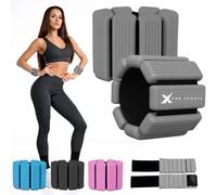 Xn8 Adjustable Ankle Weights 0.25, 0.5kg Pairs - Silicone Wrist & Ankle Weights for Walking, Running, Yoga, Pilates, Gym and Home Workouts - Wearable Weight Bracelets for Dance, Cardio & Aerobics