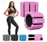 Xn8 Adjustable Ankle Weights 0.25, 0.5kg Pairs - Silicone Wrist & Ankle Weights for Walking, Running, Yoga, Pilates, Gym and Home Workouts - Wearable Weight Bracelets for Dance, Cardio & Aerobics