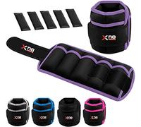 Xn8 Ankle Weights Adjustable Wrist Strap 1.5kg-2.5kg Leg Weight Sets for Fitness - Jogging - Walking - Exercise - Gymnastics - Aerobics - Gym - Training (Purple, 1.5Kg Pair = (1.5x2 = 3Kg))