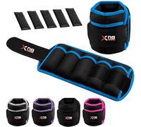 Xn8 Ankle Weights Adjustable Wrist Strap 1.5kg-2.5kg Leg Weight Sets for Fitness - Jogging - Walking - Exercise - Gymnastics - Aerobics - Gym - Training (Blue, 2.5Kg Pair = (2.5x2 = 5Kg))