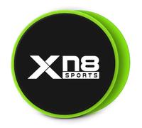 XN8 Core Sliders Exercise Discs, Pack of 2 & 20 Dual-Sided Gliding Discs for Carpet and Hard Floors, Ab, Leg, Glute, Pilates and Full Body Home Workouts