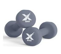 Xn8 Dumbbell Set for Home Gym, Non-Slip Neoprene Coated Hand Weights, Free Weights for Fitness, Aerobics, Strength Training, Ergonomic, Dumbbells Pair for Women & Men, 0.5kg to 10kg Weights