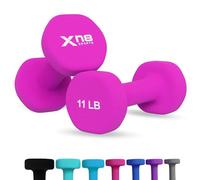 Xn8 Dumbbells Set Neoprene Coated Weights Dumbbells Set- Hand Weights for Home Gym, Pilates, Cardio, Training and Fitness- Anti Sweat Hex Dumbbells with Comfy Grip- 1-44lb Dumbbells Set Women Men
