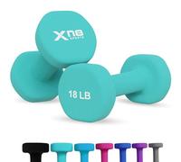 Xn8 Dumbbells Set Neoprene Coated Weights Dumbbells Set- Hand Weights for Home Gym, Pilates, Cardio, Training and Fitness- Anti Sweat Hex Dumbbells with Comfy Grip- 1-44lb Dumbbells Set Women Men