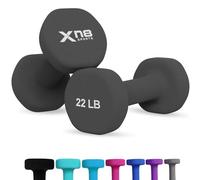 Xn8 Dumbbells Set Neoprene Coated Weights Dumbbells Set- Hand Weights for Home Gym, Pilates, Cardio, Training and Fitness- Anti Sweat Hex Dumbbells with Comfy Grip- 1-44lb Dumbbells Set Women Men