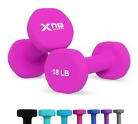 Xn8 Dumbbells Set Neoprene Coated Weights Dumbbells Set- Hand Weights for Home Gym, Pilates, Cardio, Training and Fitness- Anti Sweat Hex Dumbbells with Comfy Grip- 1-44lb Dumbbells Set Women Men