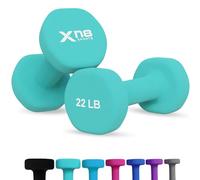 Xn8 Dumbbells Set Neoprene Coated Weights Dumbbells Set- Hand Weights for Home Gym, Pilates, Cardio, Training and Fitness- Anti Sweat Hex Dumbbells with Comfy Grip- 1-44lb Dumbbells Set Women Men
