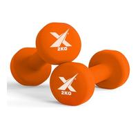 Xn8 Dumbbells Set of 2, Non-Slip Neoprene Dumbbell Pair, Free Weights for Women & Men, Home Gym, Fitness, Aerobics, Strength Training, Ergonomic, 0.5kg to 10kg