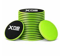 Xn8 Exercise Core Sliders Dual-Sided Gliding Discs for Abdominal & Full Body Workouts, Home Gym & Pilates, Smooth Glide on Carpet, Hardwood & Tile Floors - Fitness Sliders for Women & Men - Pack of 10