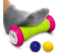Xn8 Foot Massager for Plantar Fasciitis - Foot Roller & 2 Spiky Massage Balls Set for Heel Pain, Muscle Recovery, Trigger Point Relief & Deep Tissue Therapy