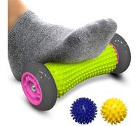 Xn8 Foot Massager for Plantar Fasciitis - Foot Roller & 2 Spiky Massage Balls Set for Heel Pain, Muscle Recovery, Trigger Point Relief & Deep Tissue Therapy