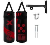 Xn8 Kids 2FT Filled Boxing Punch Bag with Bracket - Heavy Duty Hanging Bag with Punching Number Combinations, Self-Learning for Boxing, Kickboxing, MMA, Muay Thai, Karate & Grappling for Boys & Girls
