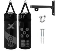 Xn8 Kids 2FT Filled Boxing Punch Bag with Bracket - Heavy Duty Hanging Bag with Punching Number Combinations, Self-Learning for Boxing, Kickboxing, MMA, Muay Thai, Karate & Grappling for Boys & Girls