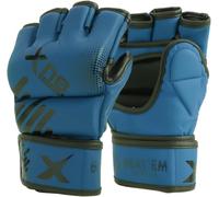 XN8 MMA Gloves Boxing Training Sparring Fight Grappling Mitts With Open Palm- For Cage Fighting-Combat Sports- Punching bag-Muay Thai & Kickboxing (Blue, S)