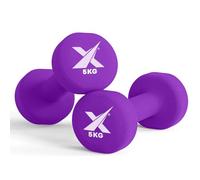 XN8 Neoprene Dumbbell Set, Non-Slip Dumbbells Pair of 0.5kg-10kg Hand Weights, Home Gym Strength Training Weights for Men & Women, Aerobics, Pilates, Body Toning, Arm, Biceps & Fitness Exercises