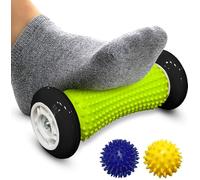 XN8 Sports Foot Massager, Plantar Fasciitis, Feet Roller with Spiky Balls - Set of Foot Roller & 2 Massage Balls - Plantar Fasciitis Recovery, Fascia, Trigger Point and Muscle Exercise, Black