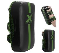 Xn8 Sports Muay Thai Pads Strike Shield Kickboxing Curved For MMA-Boxing-Martial Arts-Taekwondo-Karate Target-Punching (Sold as a single) (Green)