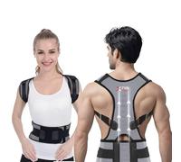 Xn8 Sports Posture Corrector Men Women Perfect Fit Adjustable Strap- Back Brace Posture Corrector for Back Pain Neck Hump Corrector Clavicle Aid Spine Align, Relieved Back, Neck- Shoulder (18’’- 44’’)