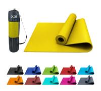 XN8 Sports PVC Yoga Mat 6mm Thick Non-Slip Exercise & Workout Mats with Carry Strap Ideal for Pilates, Gym, Stretching, Meditation - Lightweight for Home, Travel & Outdoor Fitness mat for men & Women