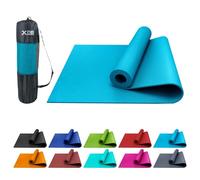 XN8 Sports PVC Yoga Mat 6mm Thick Non-Slip Exercise & Workout Mats with Carry Strap Ideal for Pilates, Gym, Stretching, Meditation - Lightweight for Home, Travel & Outdoor Fitness mat for men & Women