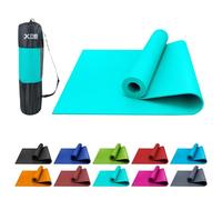 XN8 Sports PVC Yoga Mat 6mm Thick Non-Slip Exercise & Workout Mats with Carry Strap Ideal for Pilates, Gym, Stretching, Meditation - Lightweight for Home, Travel & Outdoor Fitness mat for men & Women