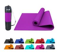 XN8 Sports PVC Yoga Mat 6mm Thick Non-Slip Exercise & Workout Mats with Carry Strap Ideal for Pilates, Gym, Stretching, Meditation - Lightweight for Home, Travel & Outdoor Fitness mat for men & Women