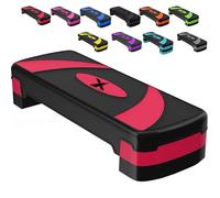 Xn8 Sports Steppers for Exercise Workout Adjustable Height 10cm 15 cm 20cm Sturdy Exercise Step for Gym, Aerobic Steps, Cardio Exercise and Stretching- Exercise Stepper for Home