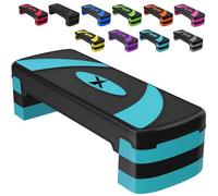 Xn8 Sports Steppers for Exercise Workout Adjustable Height 10cm 15 cm 20cm Sturdy Exercise Step for Gym, Aerobic Steps, Cardio Exercise and Stretching- Exercise Stepper for Home (Turquoise)