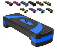 Xn8 Sports Steppers for Exercise Workout Adjustable Height 10cm 15 cm 20cm Sturdy Exercise Step for Gym, Aerobic Steps, Cardio Exercise and Stretching- Exercise Stepper for Home