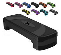 Xn8 Sports Steppers for Exercise Workout Adjustable Height 10cm 15 cm Sturdy Exercise Step for Gym, Aerobic Steps, Cardio Exercise and Stretching- Exercise Stepper for Home (Black)