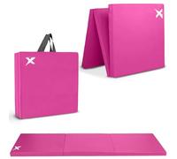 XN8 Sports Tri-Fold Gymnastics Mat 6cm Thick 6ft Folding Tumble Mat | acro crash mat, non-slip PU surface, carry handles, kids & adults, yoga, pilates, stretching and home training