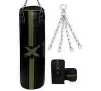 Xn8 Sports Unfilled Punching Bag for Boxing - 4ft & 5ft Heavy Duty Punch Bag with Boxing Mitts & Hanging Chain | Ideal for Kickboxing, Muay Thai, MMA, Grappling & Martial Arts Training