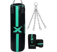 Xn8 Sports Unfilled Punching Bag for Boxing - 4ft & 5ft Heavy Duty Punch Bag with Boxing Mitts & Hanging Chain | Ideal for Kickboxing, Muay Thai, MMA, Grappling & Martial Arts Training
