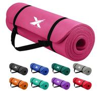 Xn8 Sports Yoga mat 10mm & 15mm Thick NBR Exercise Mat - Non-Tearable Pilates Mat with Extra Carry Strap - Yoga Mats for Women Men for Aerobics Lunges Planks Indoor & Outdoor 61Lx20Wx1.5 & 1Th