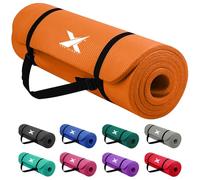Xn8 Sports Yoga mat 10mm & 15mm Thick NBR Exercise Mat - Non-Tearable Pilates Mat with Extra Carry Strap - Yoga Mats for Women Men for Aerobics Lunges Planks Indoor & Outdoor 61Lx20Wx1.5 & 1Th