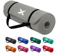 Xn8 Sports Yoga mat 10mm Thick NBR Exercise Mat - Non-Tearable Pilates Mat with Extra Carry Strap- Lightweight Yoga Mats for Women Men for Aerobics, Lunges, Planks Indoor & Outdoor 61x20x1.5 cm