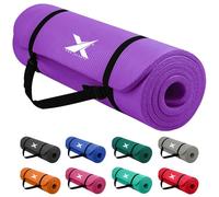 Xn8 Sports Yoga mat 10mm Thick NBR Exercise Mat - Non-Tearable Pilates Mat with Extra Carry Strap- Lightweight Yoga Mats for Women Men for Aerobics, Lunges, Planks Indoor & Outdoor 61x20x1.5 cm