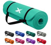 Xn8 Sports Yoga mat 10mm Thick NBR Exercise Mat - Non-Tearable Pilates Mat with Extra Carry Strap- Lightweight Yoga Mats for Women Men for Aerobics, Lunges, Planks Indoor & Outdoor 61x20x1.5 cm